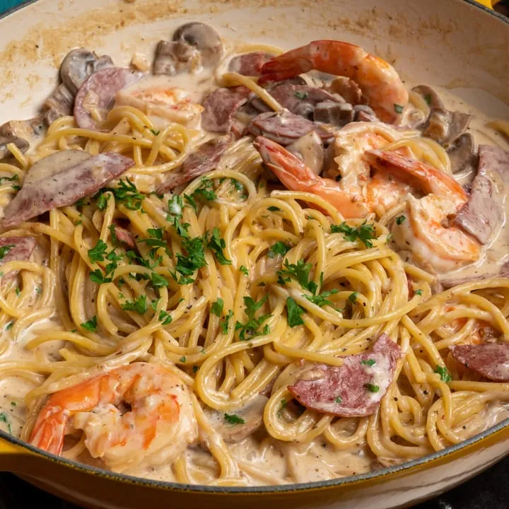 Resepi Creamy Prawn Pepperoni Pasta Berkrim Sedap Che Nom resepi-creamy-prawn-pepperoni-pasta-berkrim-sedap-che-nom